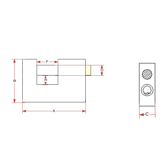 قفل کتابی فیلی فولادی وکیوم 94 میلیمتری